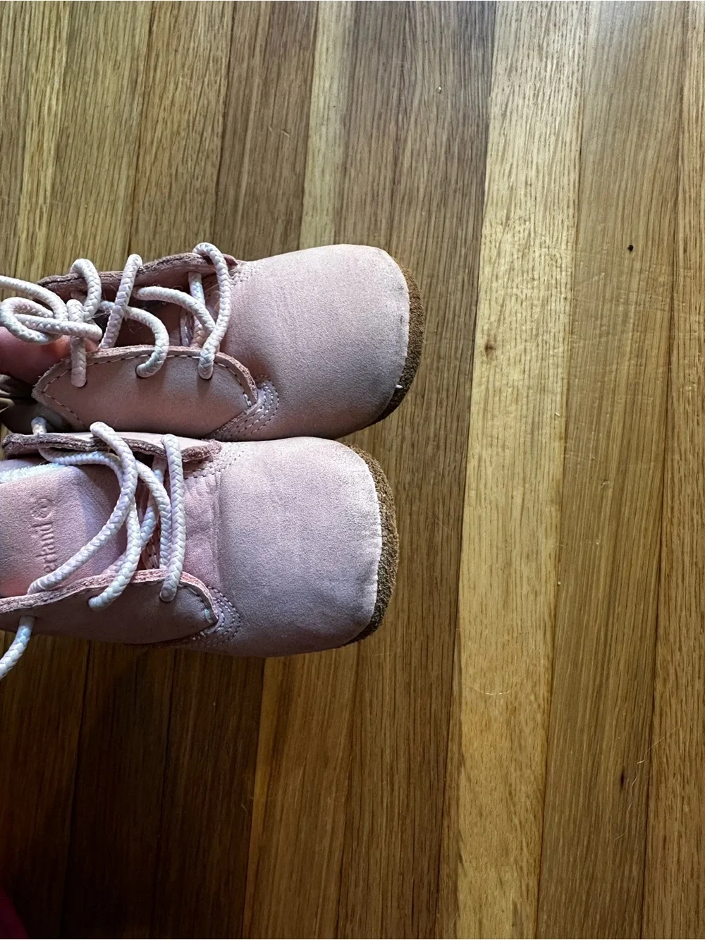 Timberland Pink Suede Baby Walker Shoes